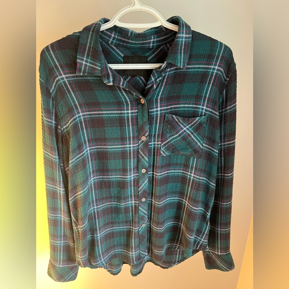 Rails women’s Brady Shirt - Pine Fuchsia - Picture 1 of 4